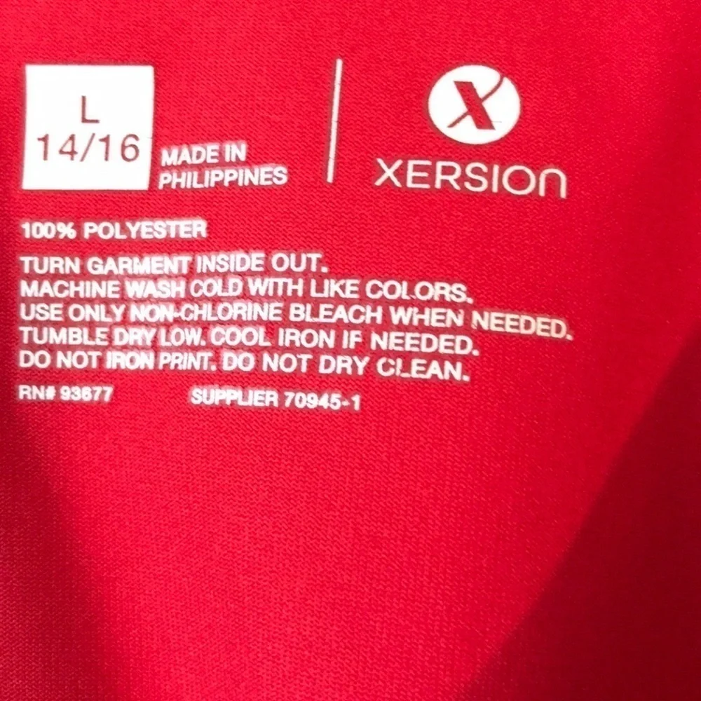 Xersion Red Short Sleeve Tee Size Large